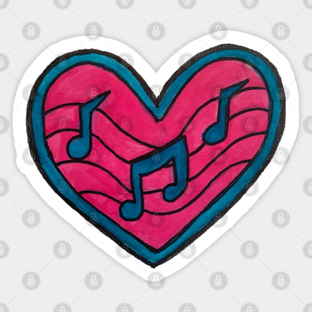 Music Heart Sticker by LuvbuzzArt